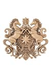 Cosa Nostraa_Gold Royal Stallion Crest Brooch _Online_at_Aza_Fashions