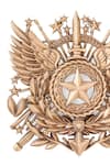 Buy_Cosa Nostraa_Gold Imperial Valor Brooch _Online_at_Aza_Fashions