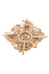 Cosa Nostraa_Gold Imperial Valor Brooch _at_Aza_Fashions