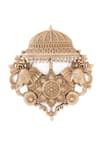 Cosa Nostraa_Gold Regal Elephant Canopy Brooch _Online_at_Aza_Fashions