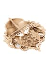 Cosa Nostraa_Gold Regal Elephant Canopy Brooch _at_Aza_Fashions