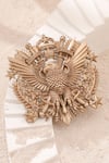 Buy_Cosa Nostraa_Gold Imperial Eagle Emblem Brooch _at_Aza_Fashions