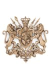 Buy_Cosa Nostraa_Gold Royal Crest Lion Brooch _Online_at_Aza_Fashions