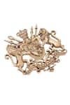 Shop_Cosa Nostraa_Gold Royal Crest Lion Brooch _Online_at_Aza_Fashions