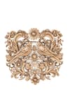 Shop_Cosa Nostraa_Gold Eternal Harmony Brooch _at_Aza_Fashions