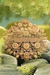 Buy_Cosa Nostraa_Gold Garden Of Serenity Brooch _at_Aza_Fashions