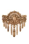 Cosa Nostraa_Gold Regal Emblem Brooch _Online_at_Aza_Fashions