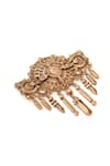 Shop_Cosa Nostraa_Gold Regal Emblem Brooch _Online_at_Aza_Fashions