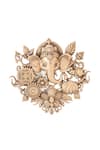 Cosa Nostraa_Gold Divine Ganapati Brooch _Online_at_Aza_Fashions