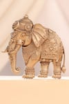 Buy_Cosa Nostraa_Gold Royal Maharaja Elephant Brooch _at_Aza_Fashions