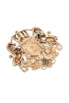 Shop_Cosa Nostraa_Gold Regal Majesty Brooch _Online_at_Aza_Fashions