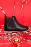 Buy_HELLO JR_Black Plain Leatherette Chelsea Boots _Online_at_Aza_Fashions