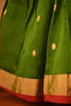 Love The World Today_Green Cotton Silk Woven Buti Motifs Tulsi Lehenga With Top _at_Aza_Fashions