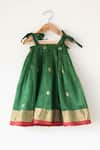 Buy_Love The World Today_Green Cotton Silk Woven Buti Motifs Tulsi Lehenga With Top _Online