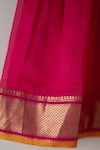 Love The World Today_Pink Cotton Silk Woven Buti Motifs Kamal Pleated Dress _at_Aza_Fashions