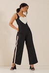 Buy_Sunandini_Black 100% Cotton Sweetheart Cherie Heart Patch Jumpsuit _Online_at_Aza_Fashions