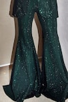 Itrh_Green Melon Crepe Embellished Crystal Shawl Veronese Dazzle Blazer And Pant Set _Online