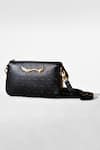 Buy_GLA_Black Embossing Vaani Leather Bag _at_Aza_Fashions