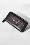 Buy_GLA_Black Embossed Dhani Leather Wallet _at_Aza_Fashions