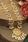 Buy_Riana Jewellery_White Kundan Embellished Necklace _at_Aza_Fashions