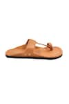 The Madras Trunk_Brown Woven Desi Atlas Tonal Strap Kolhapuri Flats _at_Aza_Fashions