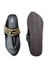 Shop_The Madras Trunk_Black Woven Tarang Braided Strap Kolhapuri Flats _at_Aza_Fashions