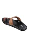 Buy_The Madras Trunk_Brown Woven Tarang Contrast Strap Kolhapuri Flats 