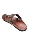 Buy_The Madras Trunk_Brown Woven Tarang Contrast Strap Kolhapuri Flats 