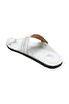 Buy_The Madras Trunk_White Woven Tarang Tonal Strap Kolhapuri Flats 