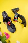 Buy_The Madras Trunk_Black Haiku Trio Meera Kolhapuri Flats _at_Aza_Fashions