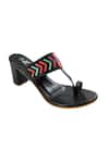 The Madras Trunk_Black Haiku Trio Meera Kolhapuri Flats _Online_at_Aza_Fashions