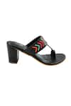 Shop_The Madras Trunk_Black Haiku Trio Meera Kolhapuri Flats _Online_at_Aza_Fashions