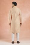 Shop_RNG Safawala_Orange Cotton Silk Print Geometric Kurta With Pant _at_Aza_Fashions