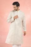 Buy_RNG Safawala_Beige Linen Embroidery Thread Bullian Bloom Motif Kurta With Pant _Online_at_Aza_Fashions