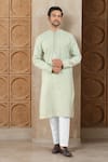 Buy_RNG Safawala_Green Muslin Silk Embroidery Sequin Vine Kurta With Pant _at_Aza_Fashions