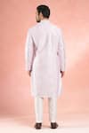 Shop_RNG Safawala_Pink Cotton Silk Embroidery Thread Geometric Kurta With Pant _at_Aza_Fashions