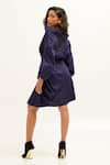 Buy_Sunandini_Blue 100% Cotton Pointed Collar Karys Gathered Shirt Dress 