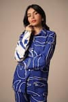 Buy_Advait_Blue Rayon Twill Print Abstract Collar Neck Cora Cari Shirt _at_Aza_Fashions