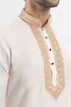 Arihant Rai Sinha Cream Polyester, Silk Embroidery Placket Kurta And Patiala Set Online at Aza Fashions Arihant Rai Sinha_Cream Polyester, Silk Embroidery Placket Kurta And Patiala Set _Online_at_Aza_Fashions