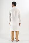 Shop Arihant Rai Sinha Cream Polyester, Silk Embroidery Contrast Kurta Set at Aza Fashions Shop_Arihant Rai Sinha_Cream Polyester, Silk Embroidery Contrast Kurta Set _at_Aza_Fashions
