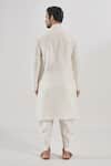 Shop_Arihant Rai Sinha_Cream Polyester, Silk Beads, Embroidery Geometric Kurta Set _at_Aza_Fashions