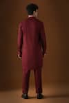 Shop_KOMAL KOTHARI_Maroon Cotton Embroidery Deer In The Woods Kurta_at_Aza_Fashions