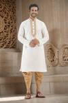 Buy Arihant Rai Sinha Cream Polyester, Silk Embroidery Placket Kurta And Patiala Set at Aza Fashions Buy_Arihant Rai Sinha_Cream Polyester, Silk Embroidery Placket Kurta And Patiala Set _at_Aza_Fashions