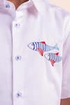 Shop Partykles White Cotton Embroidery Fish Motif Shirt Online at Aza Fashions Shop_Partykles_White Cotton Embroidery Fish Motif Shirt _Online_at_Aza_Fashions
