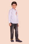 Buy_Partykles_White 100% Cotton Embroidered Joker Motif Shirt _Online_at_Aza_Fashions