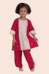 Buy Partykles Pink Cotton, Silk Sequins, Embroidery Heart Motif Kurta Set at Aza Fashions Buy_Partykles_Pink Cotton, Silk Sequins, Embroidery Heart Motif Kurta Set _at_Aza_Fashions
