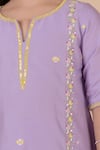 Shop_Partykles_Purple Polyester, Silk Sequins, Embroidery Kurta Set _Online_at_Aza_Fashions
