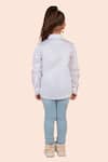 Shop_Partykles_White 100% Cotton Satin Embroidered Heart Ladybug Shirt _at_Aza_Fashions