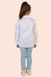 Buy_Partykles_White 100% Cotton Satin Embroidered Heart Ladybug Shirt 