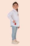 Buy_Partykles_White 100% Cotton Satin Embroidered Heart Ladybug Shirt _Online